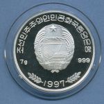 Korea Nord 100 Won 1997 Hong Kong-Erweiterung, Silber, KM 524 PP Kapsel (m4638)