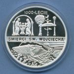 Polen 10 Zlotych 1997, Heiliger Adalbert, Silber, KM Y321 PP in Kapsel (m4657)