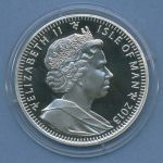 Insel Man 1 Crown 2013 Olympia Curling, Silber, farbig, KM 1546.2a PP (m4693)