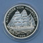Benin 1000 Francs 2007 A.v.Humboldt Segelschiff, Silber, PP Kapsel (m4734)
