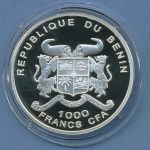 Benin 1000 Francs 2007 A.v.Humboldt Segelschiff, Silber, PP Kapsel (m4734)