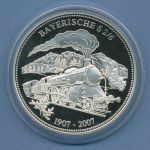 Palau 5 Dollar 2007 Eisenbahn Bayrische S 2/6, Silber, PP in Kapsel (m4745)