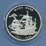 Togo 1000 Francs 2009 Segelschiff Mary Rose, Silber, PP in Kapsel (m4757)