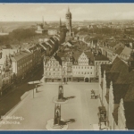 Lutherstadt Wittenberg Marktplatz v. der Stadtkirche Foto, gelaufen 1930 (AK297)