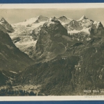 Wetterhorngruppe vom Hasliberg gesehen, gelaufen 1928 (AK271)