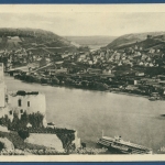 Bingen am Rhein Burg Ehrenfels Rheindampfer Vaterland, gelaufen 1942 (AK321)