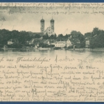 Gruß aus Friedrichshafen Ansicht vom Bodensee, gelaufen 1899 (AK421)