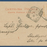 Gruß aus Nervi Viale Vittorio Emanuelle Palmen, gel. 1901 Marke fehlt (AK379)