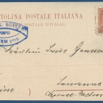 Neapel Stadtansicht vom Meer, gelaufen 1900 von Pompei (AK375)