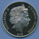 Salomonen 10 Dollar 2008 Olympia 2012 London Diskus, Silber, KM 178 PP (m4789)