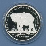 Westsahara 500 Pesetas 1993 Elefant, Silber, KM 11 PP in Kapsel (m4818)