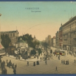 Hannover Georgstraße Cafe Schmidt und Cafe Kröpcke, gelaufen 1908 (AK586)