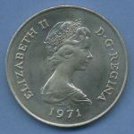Gibraltar 25 New Pence 1971 Berberaffe KM 5 vz/st (m4826)