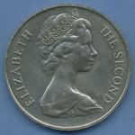 St. Helena 25 Pence 1977 Segelschiff KM 6 vz (m4828)