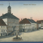 Bischofswerda Altmarkt Weiss- u. Feinbäckerei Otto Ihle, gelaufen 1917 (AK549)