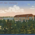 Lockstedter Lager Wellblechbaracken, gelaufen 1917 als Feldpost (AK595)