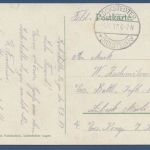 Lockstedter Lager Wellblechbaracken, gelaufen 1917 als Feldpost (AK595)
