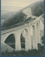 Hubertusschlucht-Viadukt Neue Hunsrückbahn Eisenbahn, gelaufen 1911 (AK609)