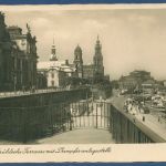 Dresden Brühlsche Terrasse Dampferanlegestelle, gelaufen 1941, Feldpost (AK4485)