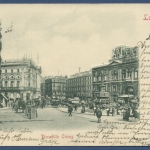 Piccadilly Circus London England Prägedruckkarte, gelaufen 1903 (AK637)