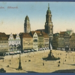 Dresden Altmarkt Geschäfte Gebrüder Eberstein, gelaufen 1915 Feldpost (AK856)
