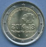 Belgien 2 Euro 2014 Erster Weltkrieg, vz/st (m4936)
