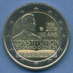 Luxemburg 2 Euro 2018 150 Jahre Verfassung, vz/st (m5046)