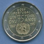 Portugal 2 Euro 2020 75 Jahre Vereinte Nationen UNO, vz/st (m5088)