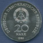 DDR 20 Mark 1982 Clara Zetkin, J 1587 vz/st (m3271)