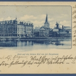 Kiel Blick auf den kleinen Kiel von der Bergstraße, gelaufen 1900 (AK865)