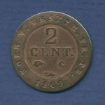 Westfalen Königreich 2 Cent. 1809 C, Hieronymus Napoleon, J 30, fast vz (m3292)
