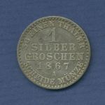 Preußen 1 Silbergroschen 1867 A, König Wilhelm I., J 89, fast vz (m3325)