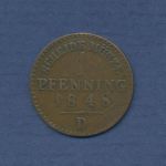 Preußen Pfennig 1848 D, König Friedrich Wilhelm IV., fast sehr schön (m3349)