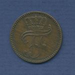 Mecklenburg-Schwerin 3 Pfennige 1861 A, Friedrich Franz II., J 56 vz (m3359)