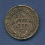 RDR Burgau 1 Kreuzer 1772 G, Günzburg, Maria Theresia, ss+ (m3117)