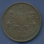 Brit. East India Company 1/2 Anna 1835, KM 447.1 ss (m3622)