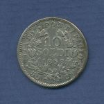 Italien Kirchenstaat 10 Soldi 1868 R, Pius IX. KM 1376, fast vz (m3630)