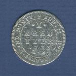 Hessen-Darmstadt 10 Kreuzer 1733 G K, Ernst Ludwig, sehr schön (m3805)