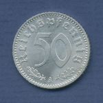 Deutsches Reich 50 Reichspfennig 1935 A, Kursmünze Aluminium, J 368 vz+ (m3842)