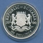 Somalia 150 Schilling 2000, Christoph Kolumbus, Silber KM 77 PP Kapsel (m5205)