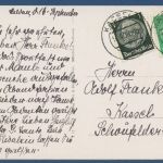 Calden, Bezirk Kassel, An der Kirche Schule, gelaufen 1938 (AK4561)