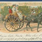 Baden-Baden Gruß vom Blumencorso, gelaufen 1898 Marke fehlt (AK4541)