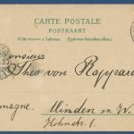 Brüssel Maison des Corporations, gelaufen 1905 (AK4584)