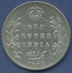 Indien 1 Rupee 1905, König Edward VII., KM 508 ss (m3905)