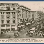 London Oxford Street u. Oxford Circus England, gelaufen 1930 (AK4226)