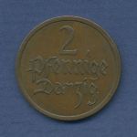 Danzig Freie Stadt, 2 Pfennig 1937 Wappenbild, J D 3 ss + (m6050)