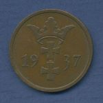 Danzig Freie Stadt, 2 Pfennig 1937 Wappenbild, J D 3 ss + (m6050)