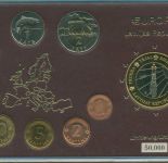 Lettland 1992/03 Kursmünzen 1 Santims - 2 Lati + 1 Specimen im Folder,st (m5287)