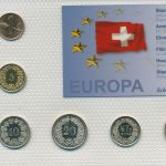Schweiz 1975/2003 Kursmünzen 1 Rappen - 1 Franken im Blister, st (m5350)