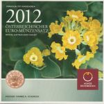 Österreich KMS 2012, 1 Cent - 2 Euro Gedenkmünze im Originalfolder, st, (m5384)